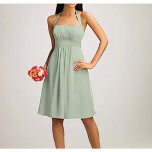 Vintage Alfred Angelo babydoll empire waist chiffon 90s Y2K bridesmaids prom 4